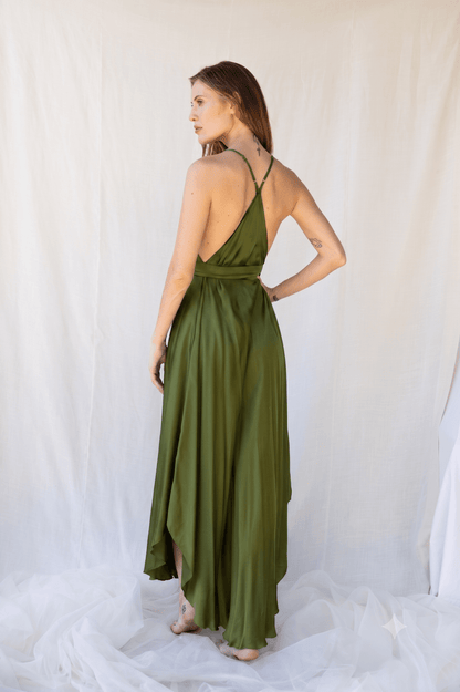 Mafalda Dress n.5 Olive Green - Bohemia Couture