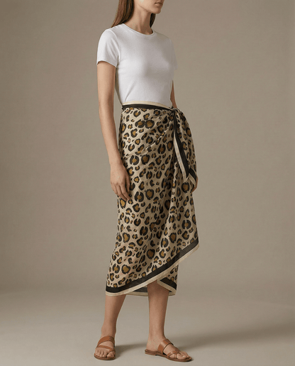 Raw Cotton Pareo - Leopard Deluxe - Bohemia Couture
