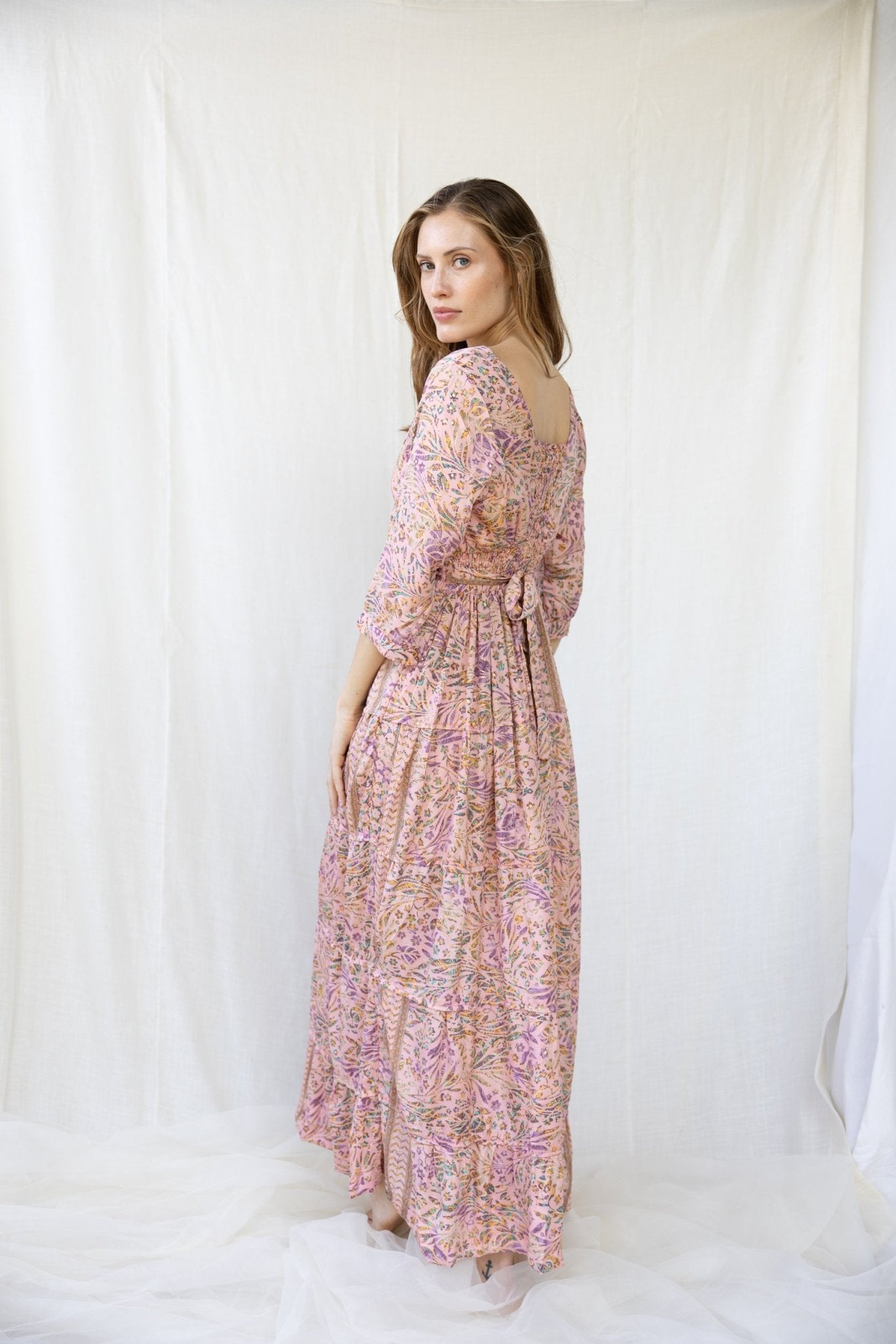Silk Gardenia Long Dress n.4 - Bohemia Couture