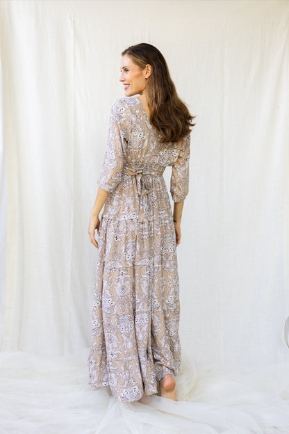 Silk Gardenia Long Dress n.5 - Bohemia Couture