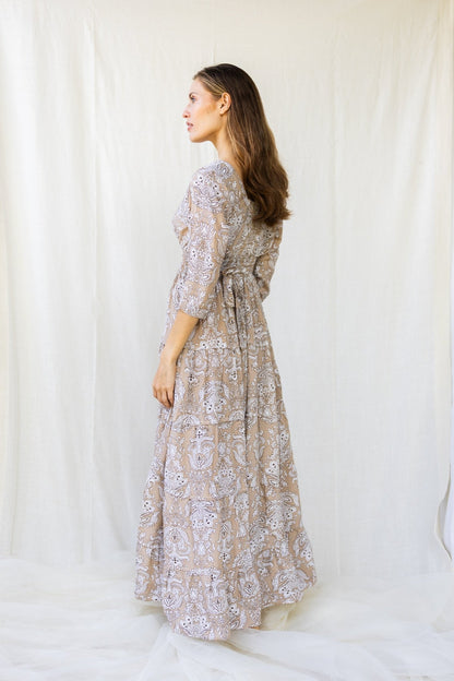 Silk Gardenia Long Dress n.5 - Bohemia Couture