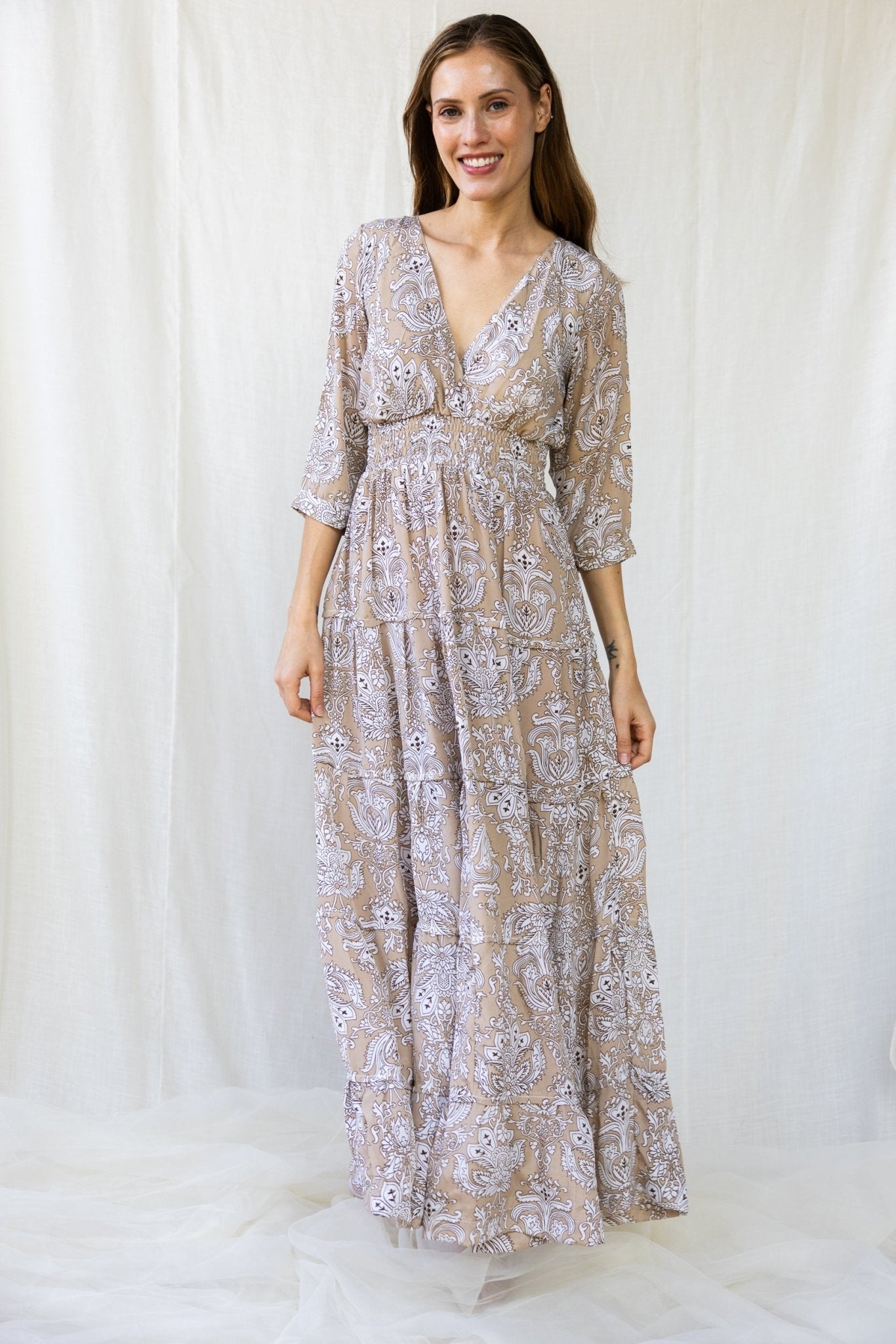 Silk Gardenia Long Dress n.5 - Bohemia Couture