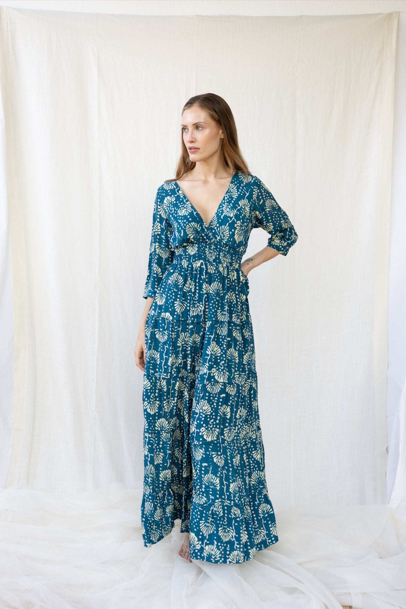 Silk Gardenia Long Dress n.6 - Bohemia Couture