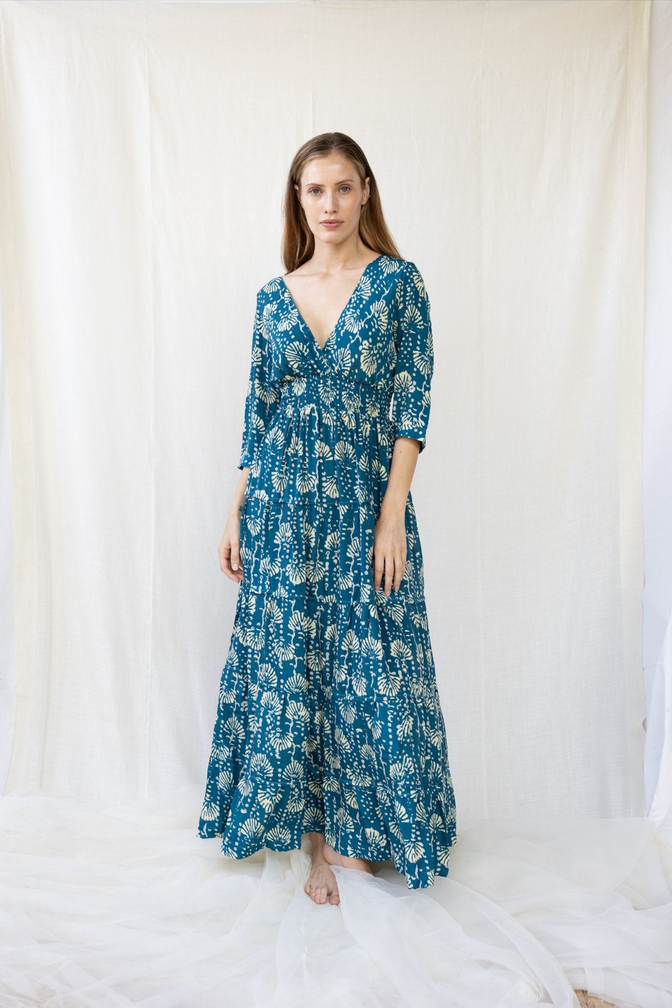 Silk Gardenia Long Dress n.6 - Bohemia Couture