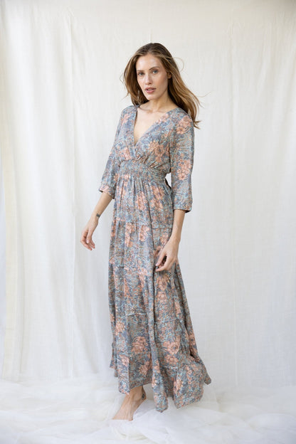 Silk Gardenia Long Dress n.7 - Bohemia Couture