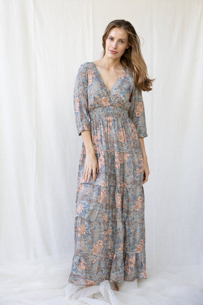 Silk Gardenia Long Dress n.7 - Bohemia Couture