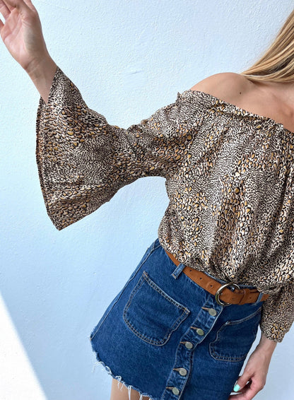 Silk Gypsy Top n.6 - Leopard - Bohemia Couture