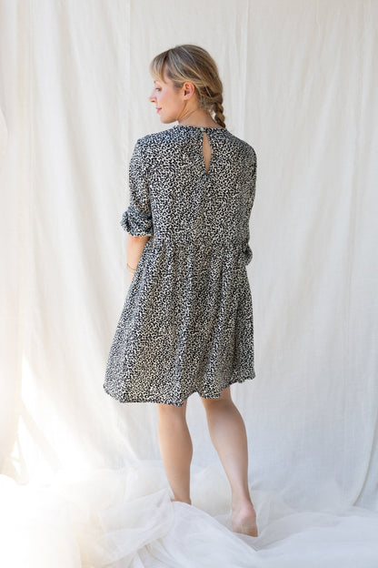 Silk Lily Short Dress n.14 - Leopard - Bohemia Couture