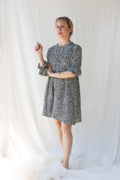 Silk Lily Short Dress n.14 - Leopard - Bohemia Couture
