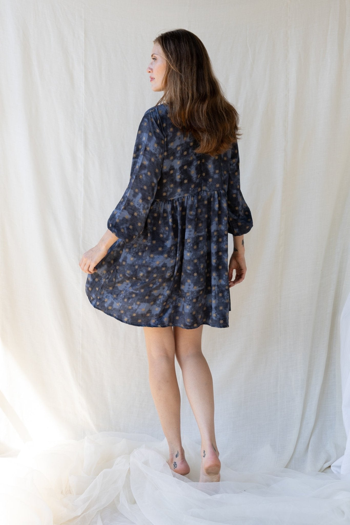 Silk Lily Short Dress n.15 - Bohemia Couture