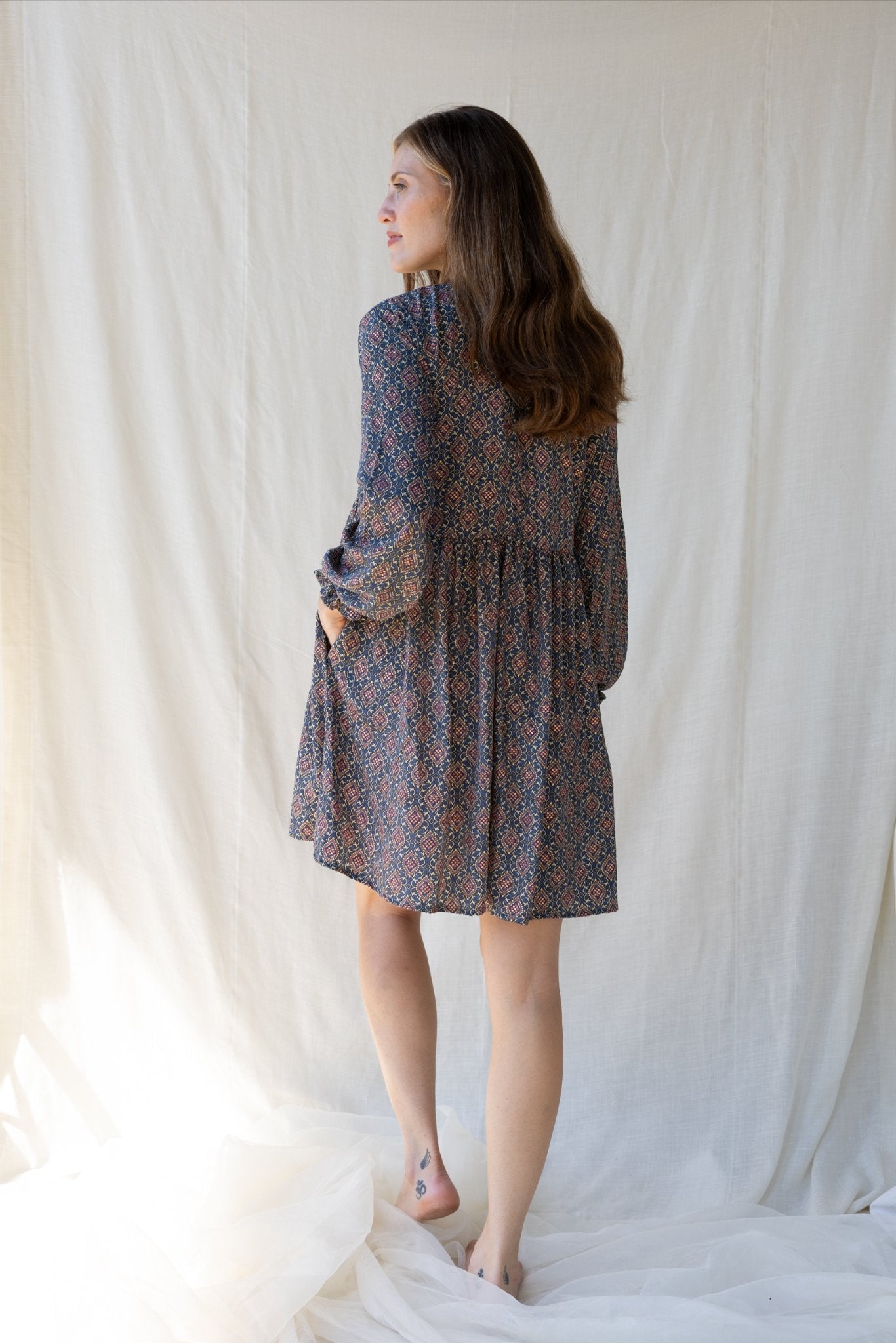 Silk Lily Short Dress n.16 - Bohemia Couture