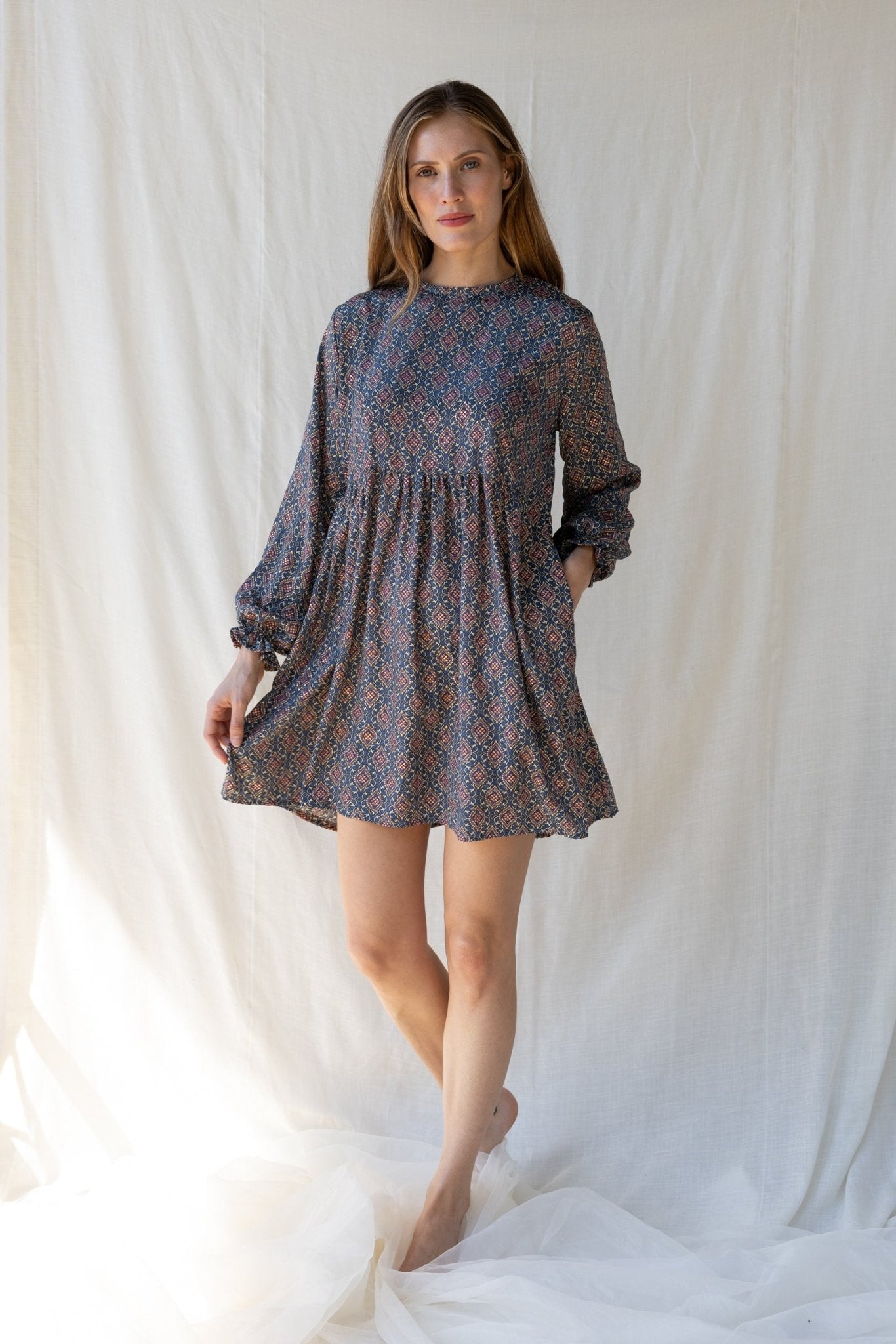 Silk Lily Short Dress n.16 - Bohemia Couture