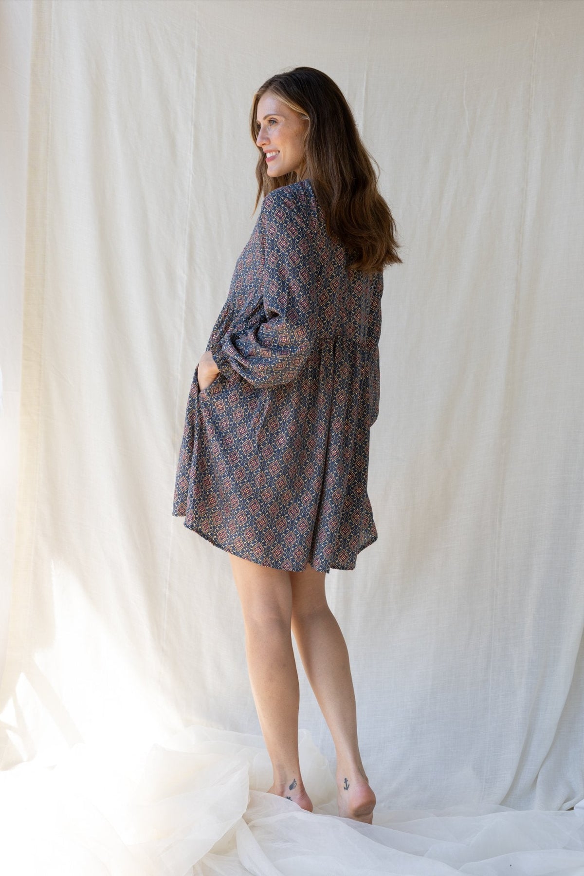 Silk Lily Short Dress n.16 - Bohemia Couture