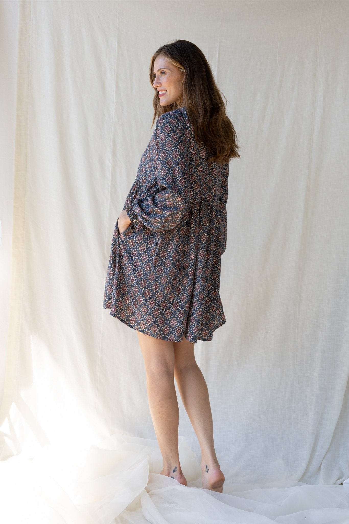 Silk Lily Short Dress n.16 - Bohemia Couture