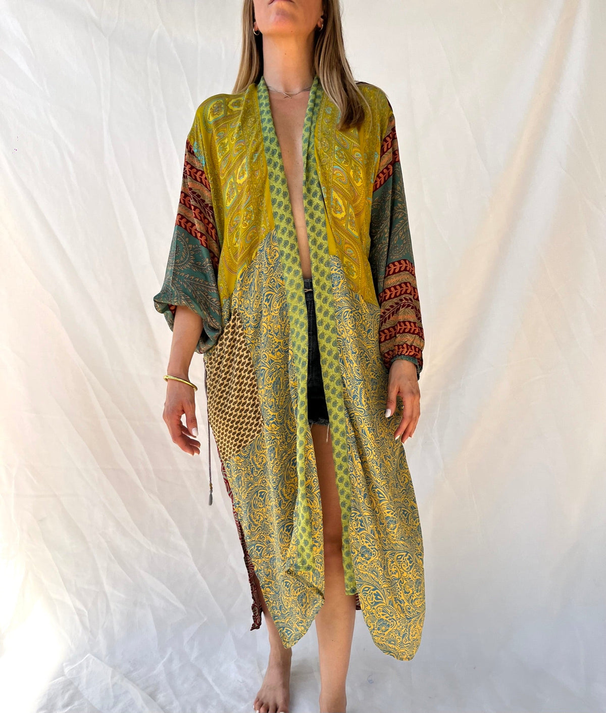 Silk Long Cardigan n.43 - Bohemia Couture