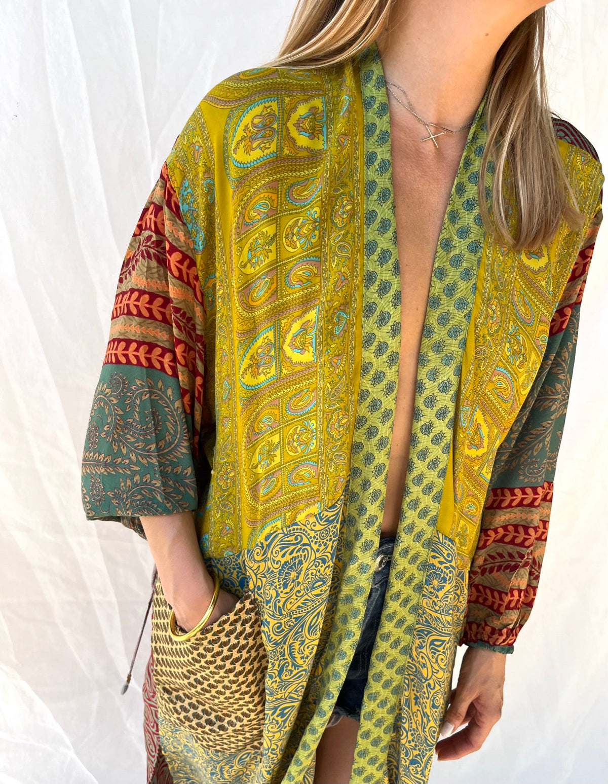 Silk Long Cardigan n.43 - Bohemia Couture