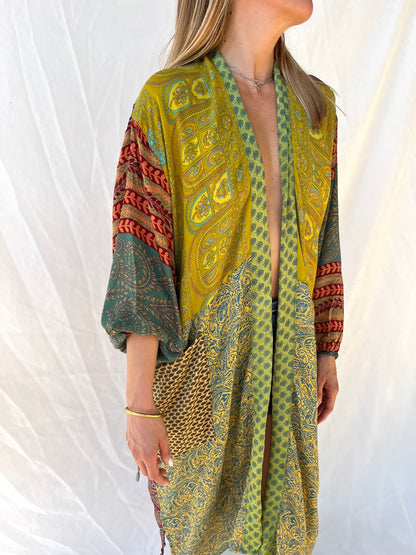 Silk Long Cardigan n.43 - Bohemia Couture