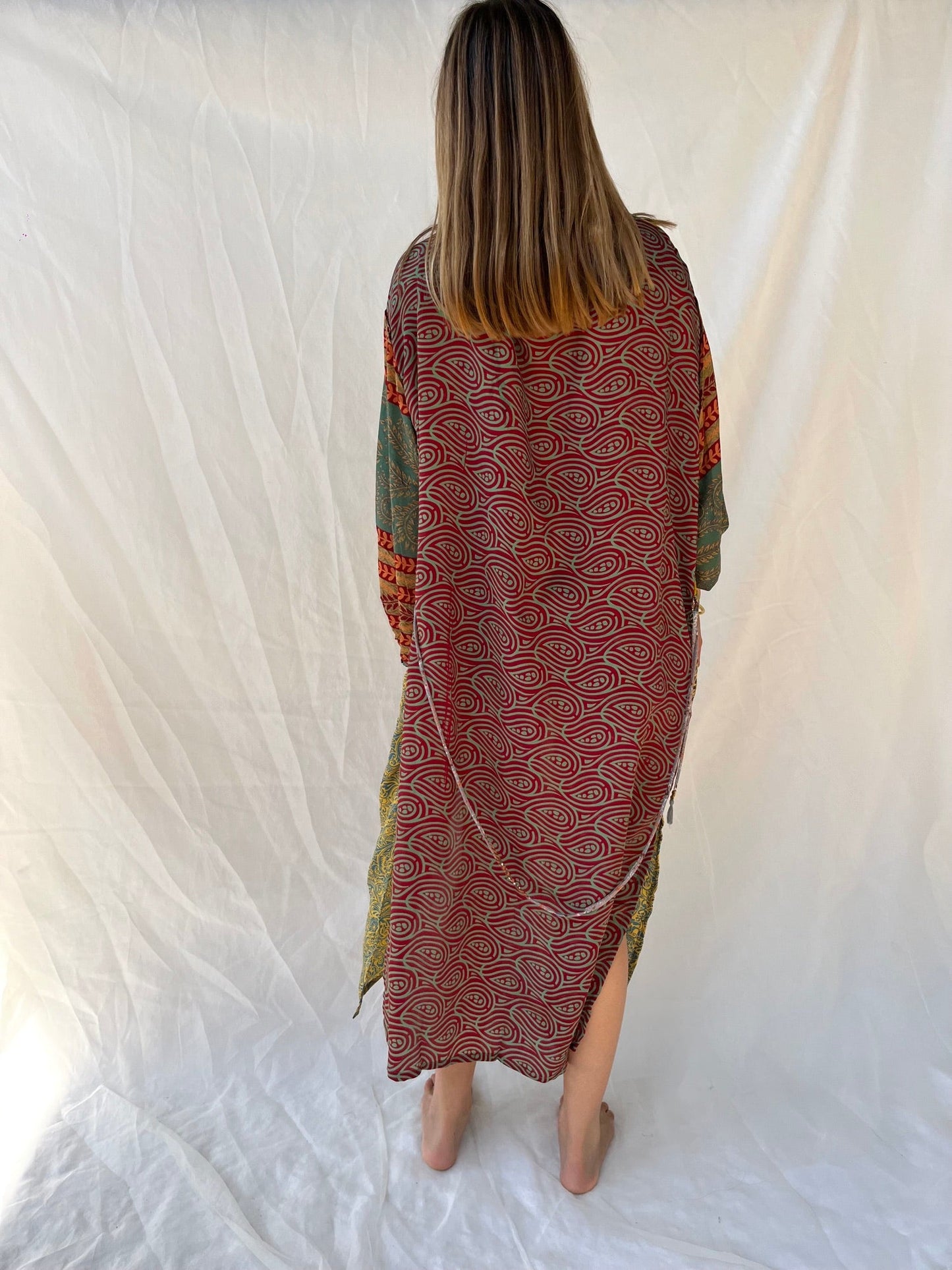 Silk Long Cardigan n.43 - Bohemia Couture