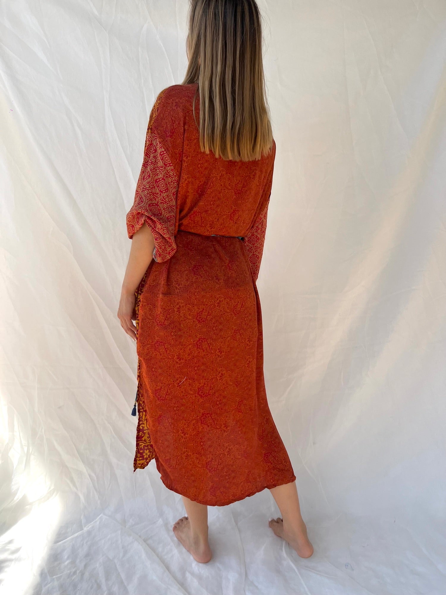 Silk Long Cardigan n.44 - Bohemia Couture