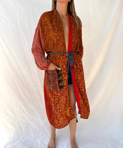 Silk Long Cardigan n.44 - Bohemia Couture