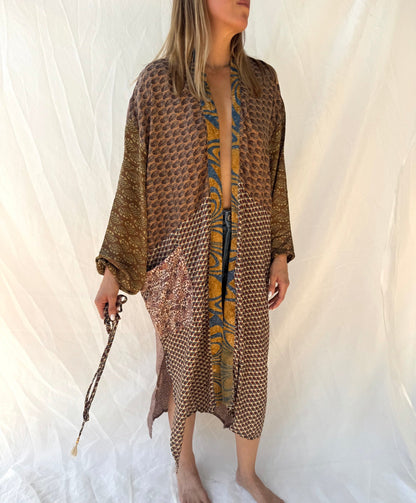 Silk Long Cardigan n.45 - Bohemia Couture