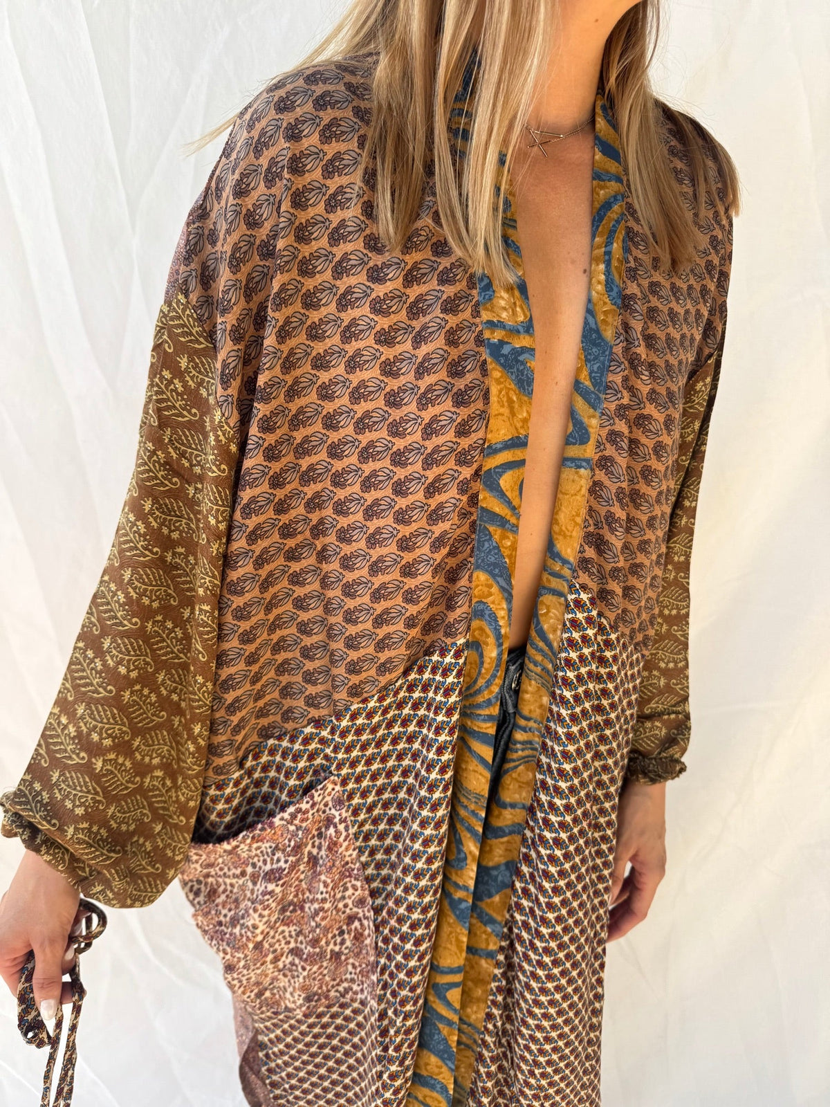 Silk Long Cardigan n.45 - Bohemia Couture