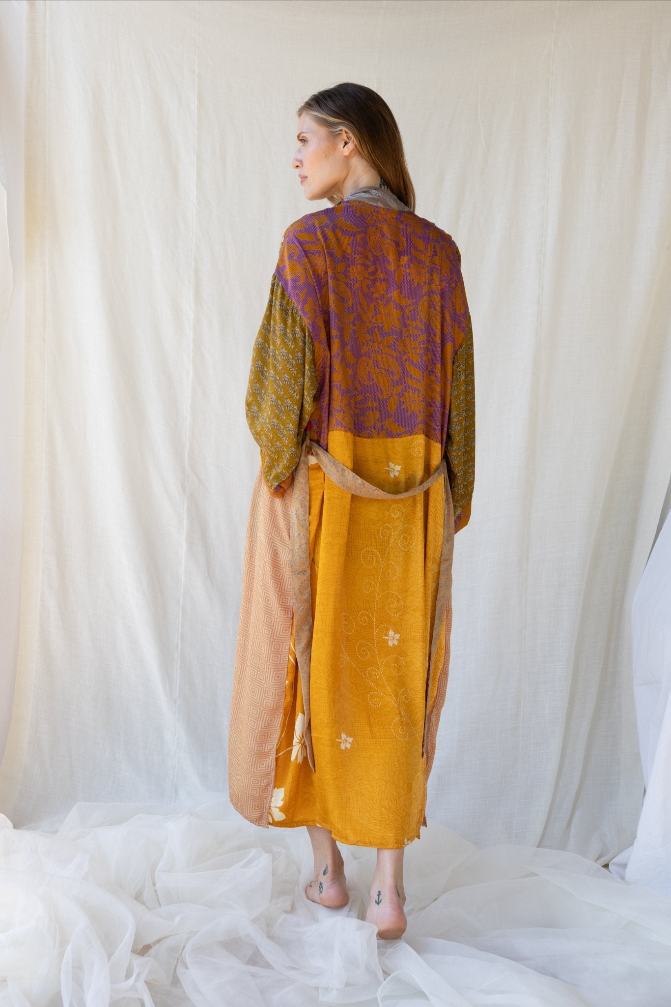 Silk Maxi Cardigan n.21 - Bohemia Couture