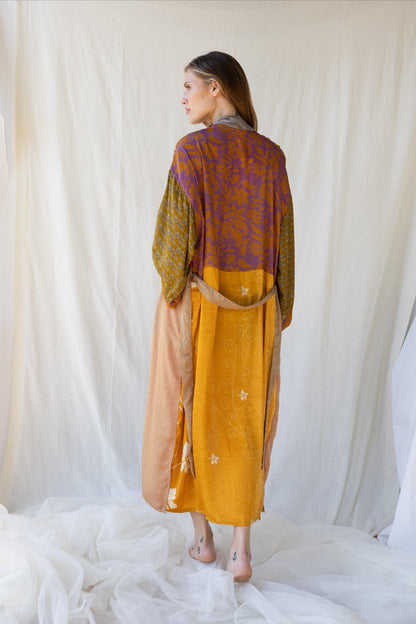 Silk Maxi Cardigan n.21 - Bohemia Couture