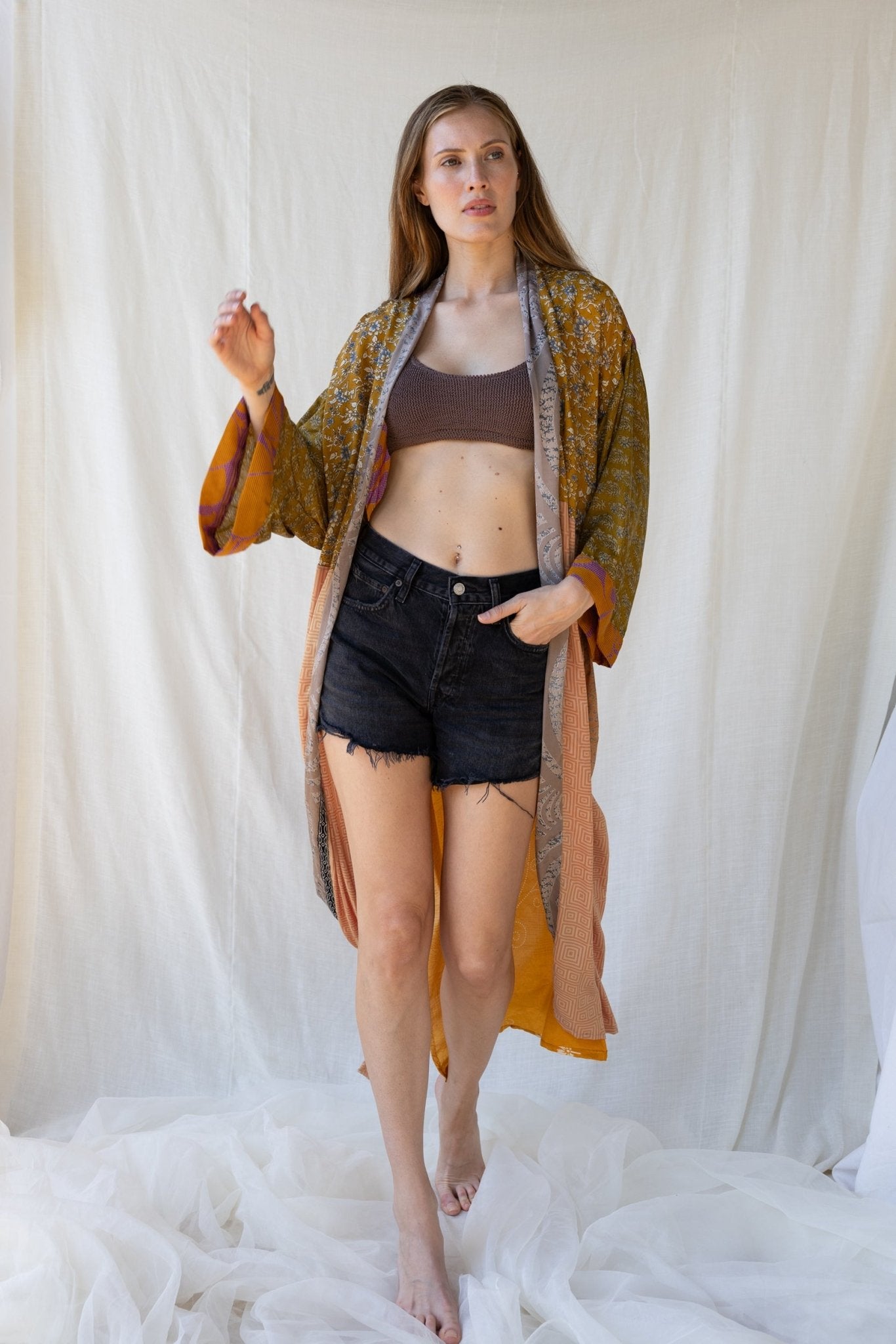 Silk Maxi Cardigan n.21 - Bohemia Couture
