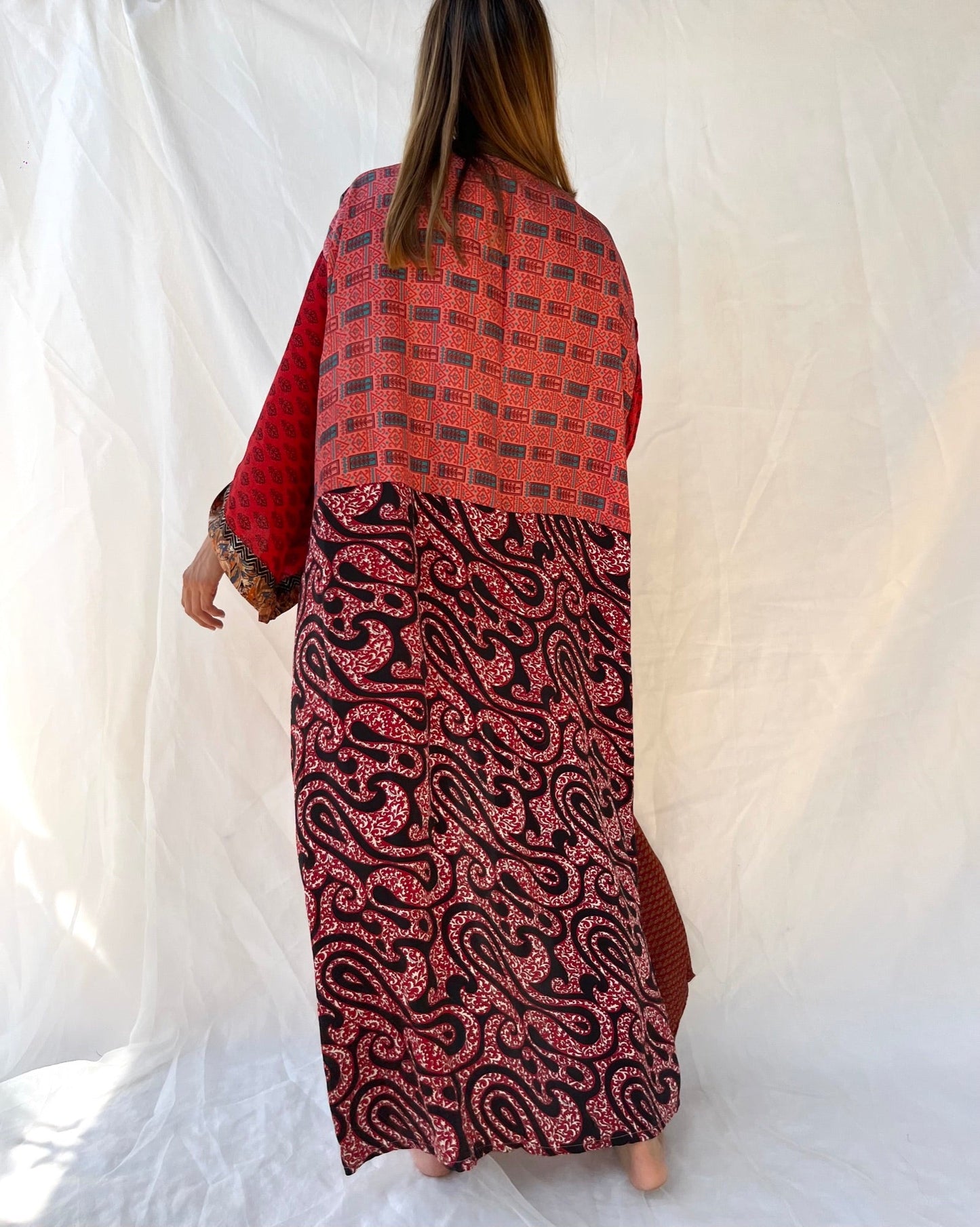 Silk Maxi Cardigan n.22 - Bohemia Couture