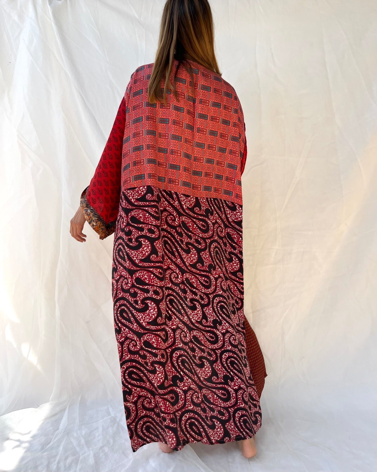 Silk Maxi Cardigan n.22 - Bohemia Couture