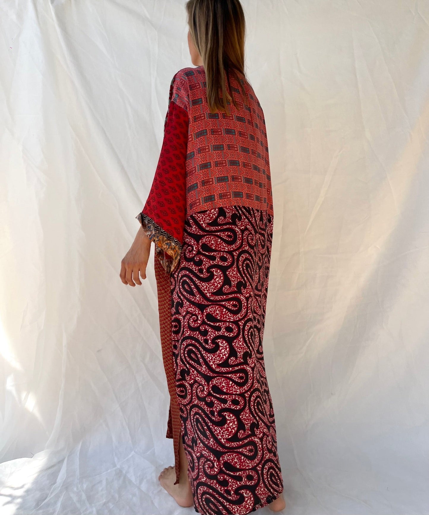 Silk Maxi Cardigan n.22 - Bohemia Couture
