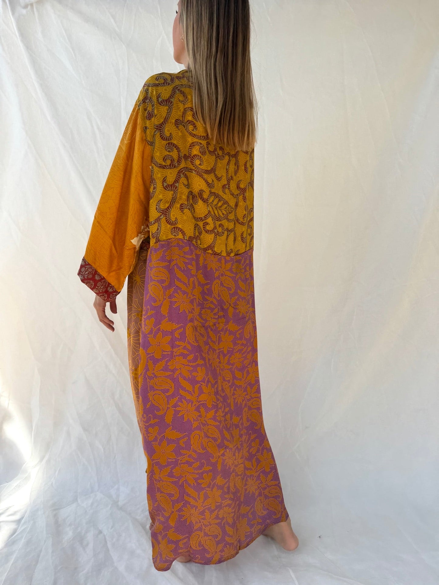 Silk Maxi Cardigan n.23 - Bohemia Couture