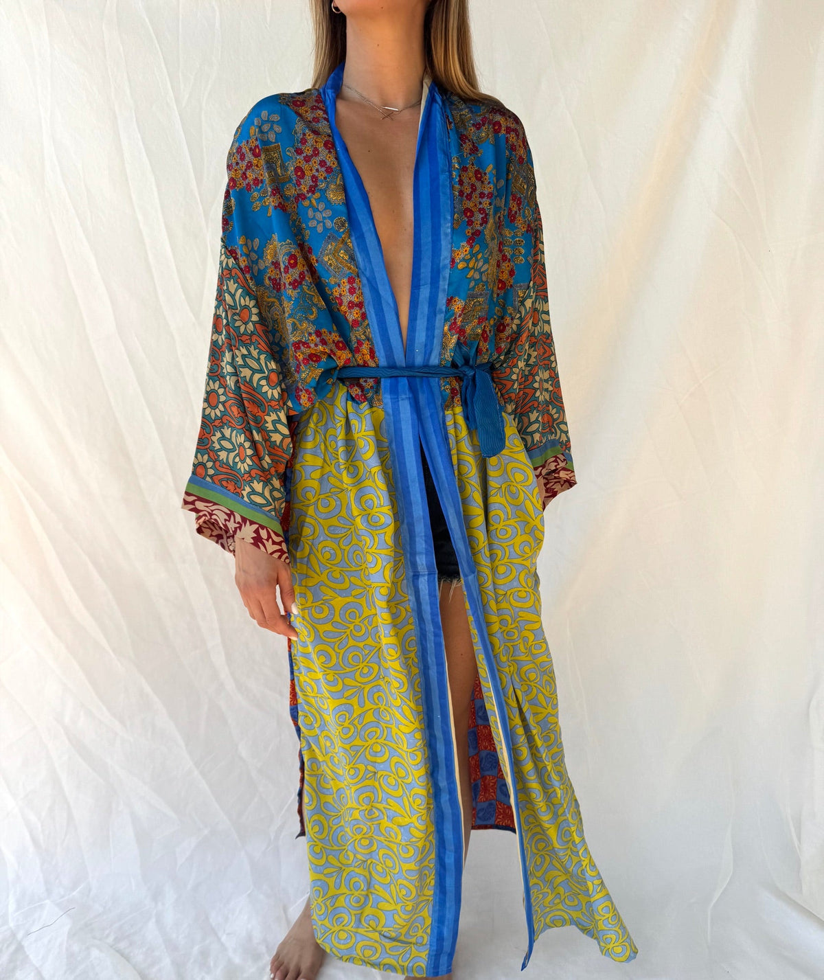 Silk Maxi Cardigan n.24 - Bohemia Couture