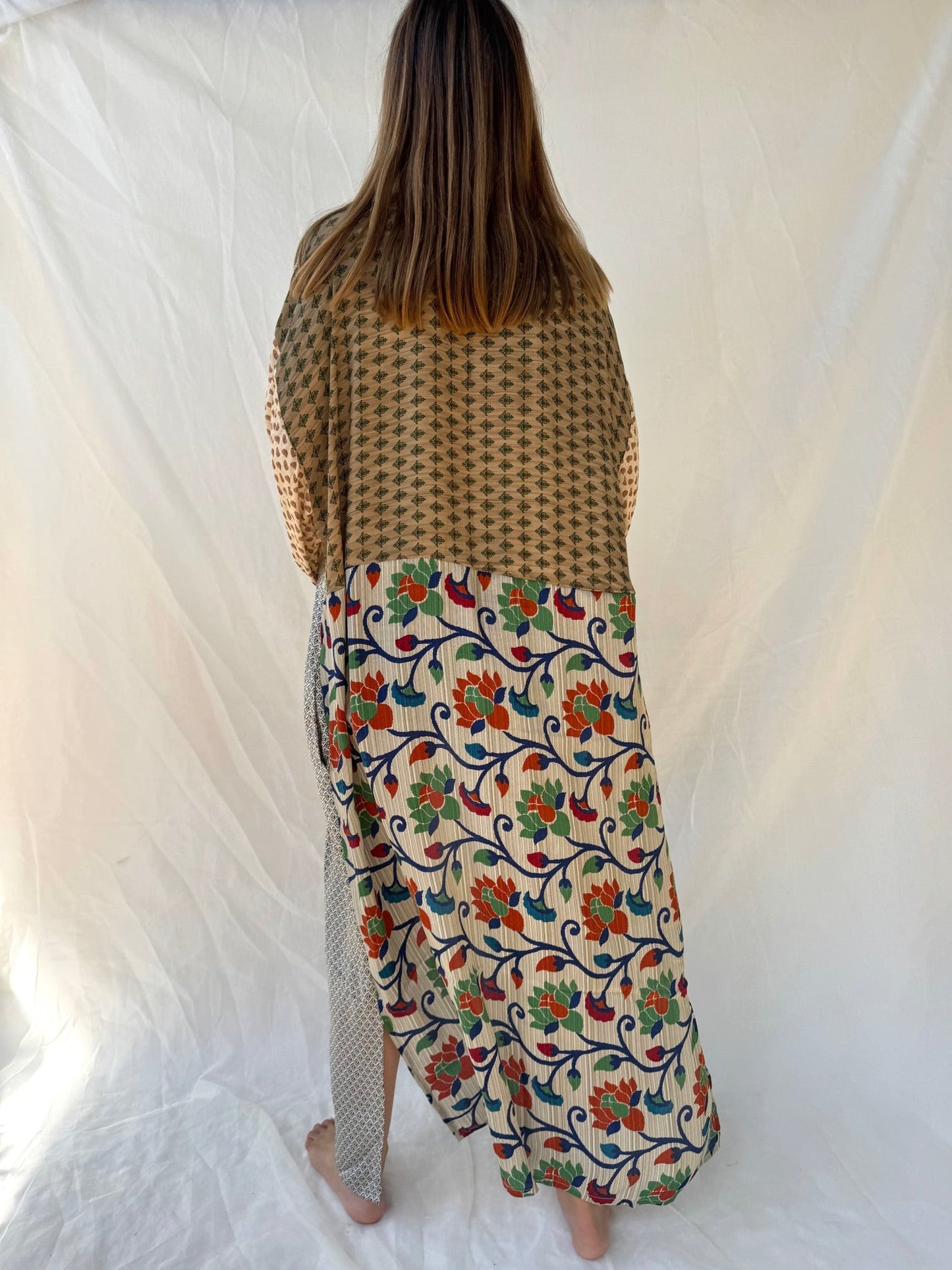 Silk Maxi Cardigan n.26 - Bohemia Couture