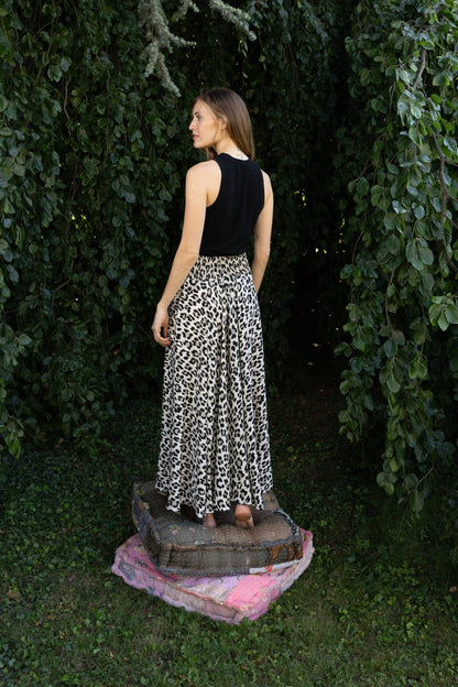Silk Melissa Summer Pant n.16 Leopard - Bohemia Couture