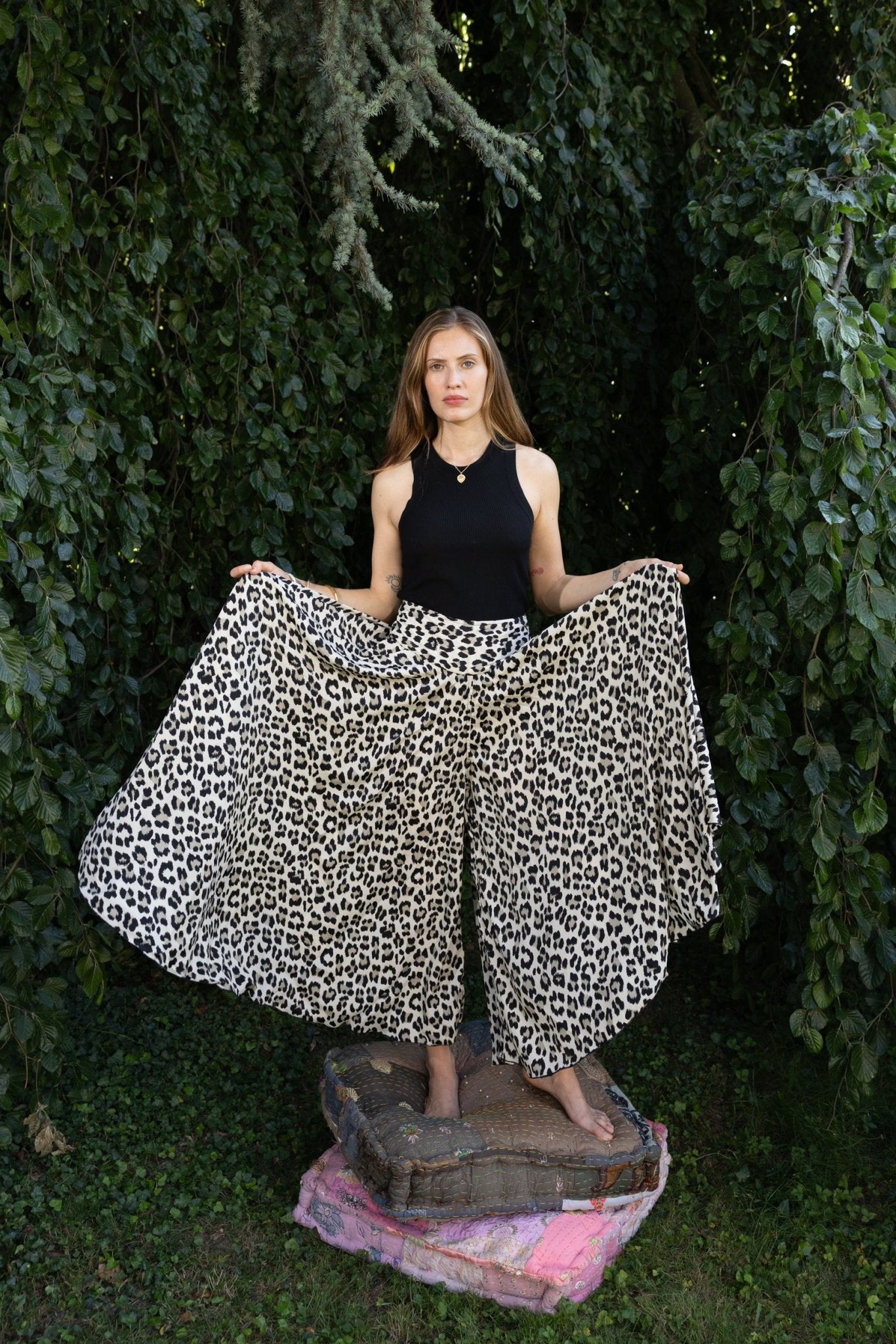 Silk Melissa Summer Pant n.16 Leopard - Bohemia Couture