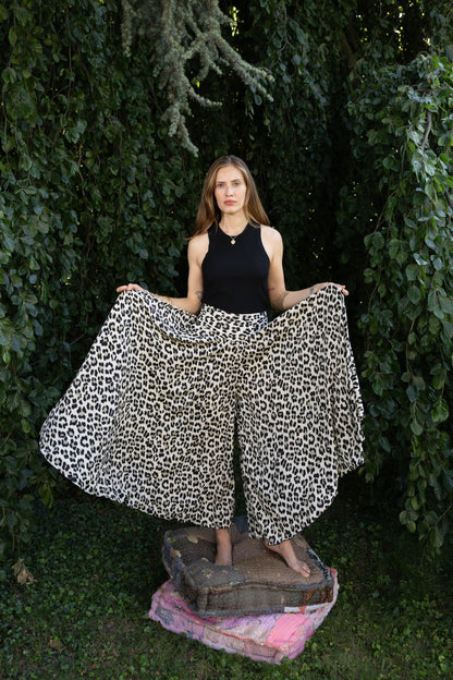 Silk Melissa Summer Pant n.16 Leopard - Bohemia Couture