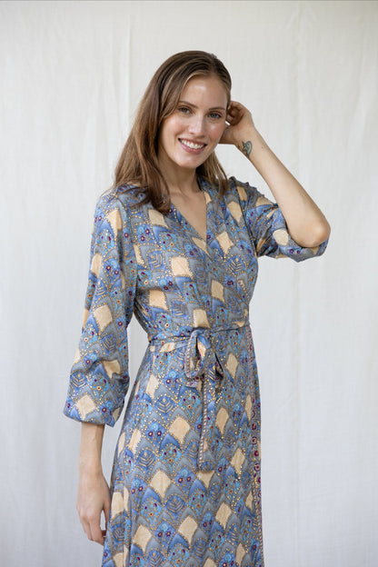 Silk Olivia Wrap Dress n.11 - Bohemia Couture