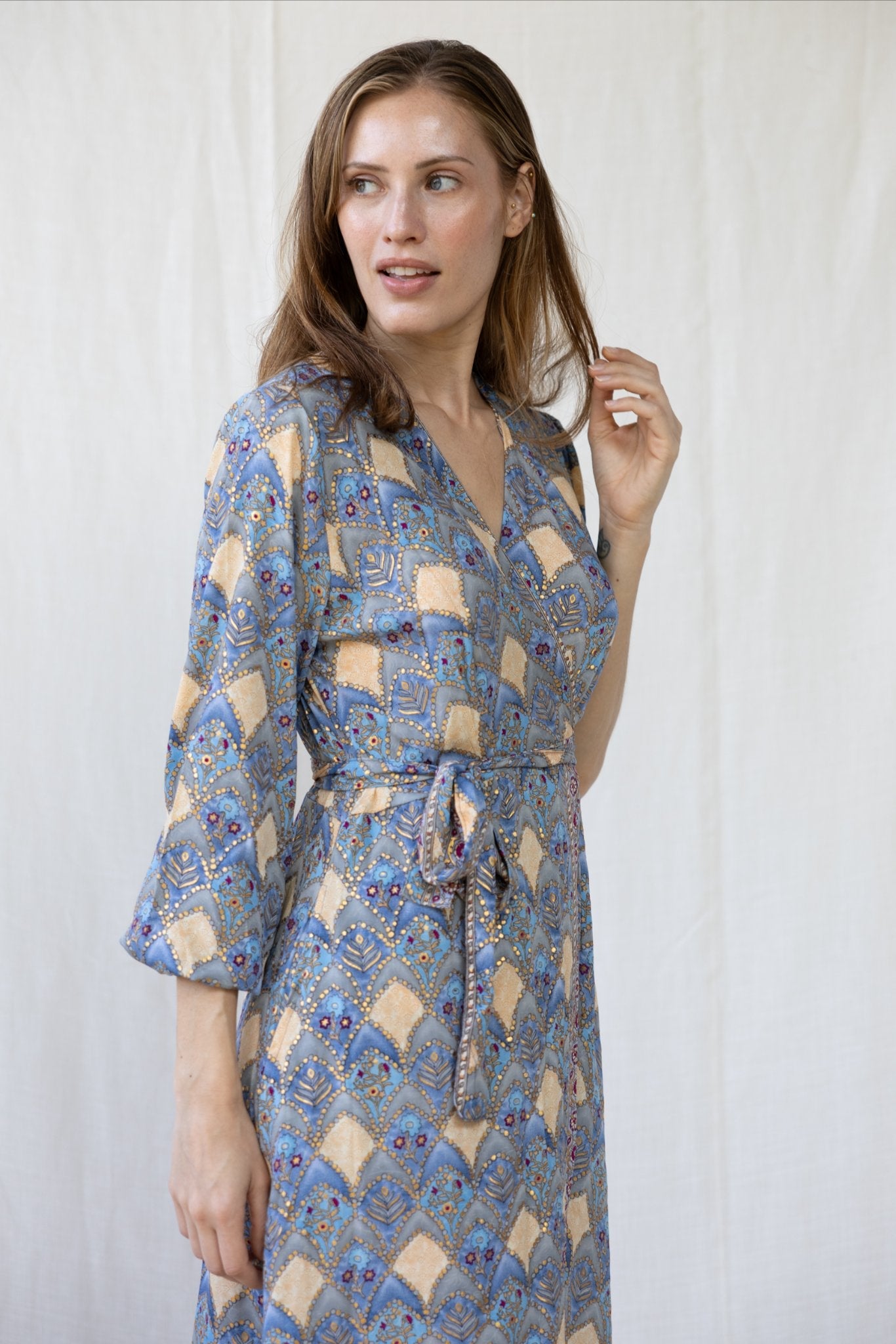 Silk Olivia Wrap Dress n.11 - Bohemia Couture