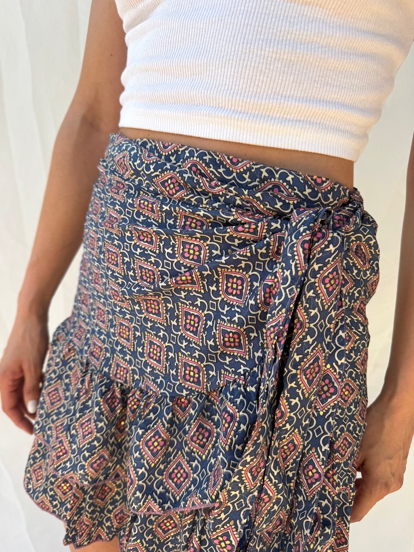Silk Rio Mini Skirt n.36 - Bohemia Couture