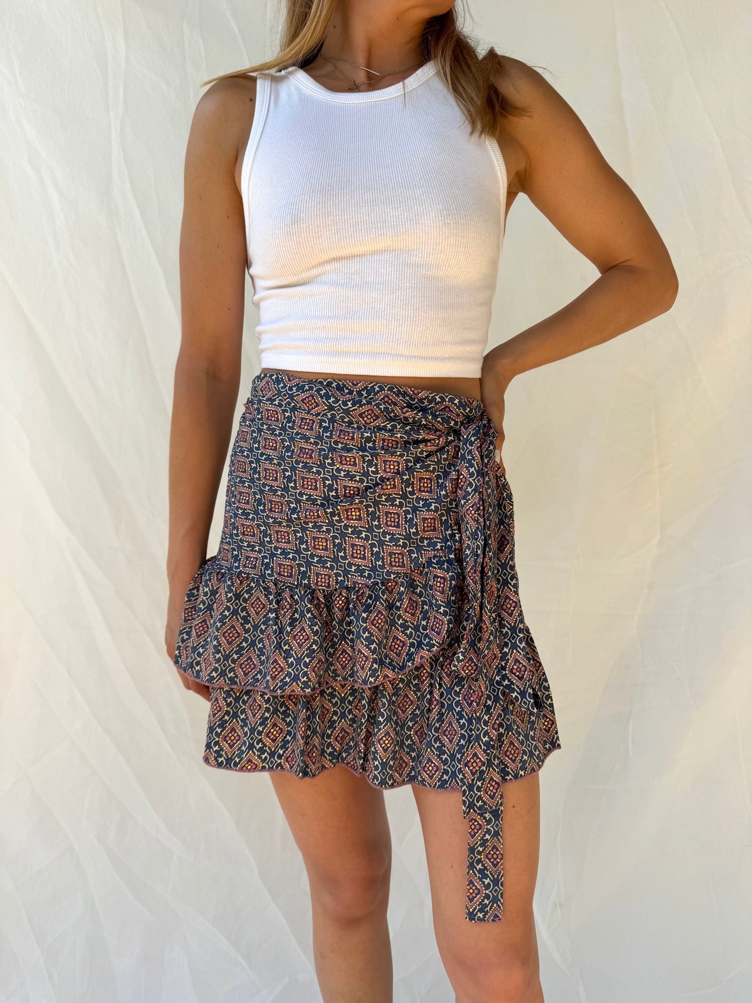 Silk Rio Mini Skirt n.36 - Bohemia Couture
