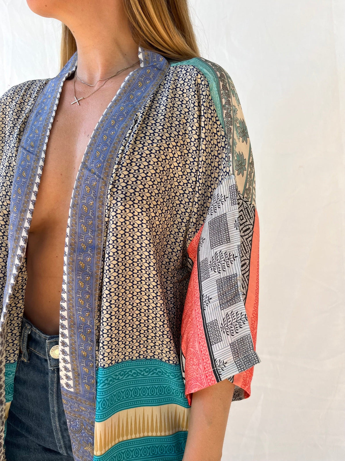 Silk Short Cardigan n.185 - Bohemia Couture
