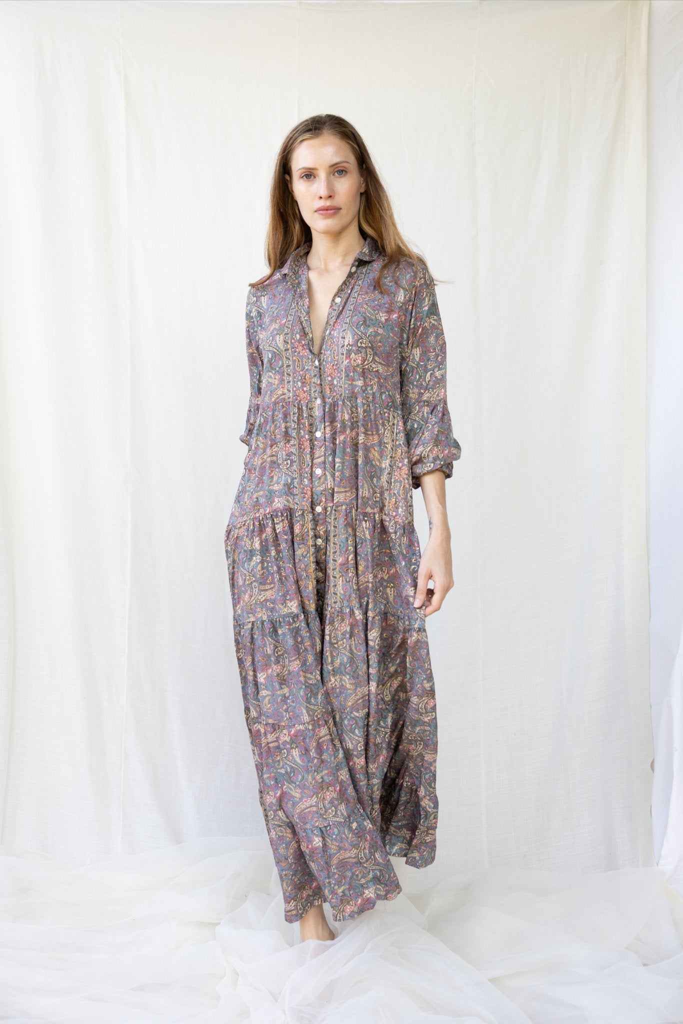 Silk St. Barth Long Dress n.15 - Bohemia Couture