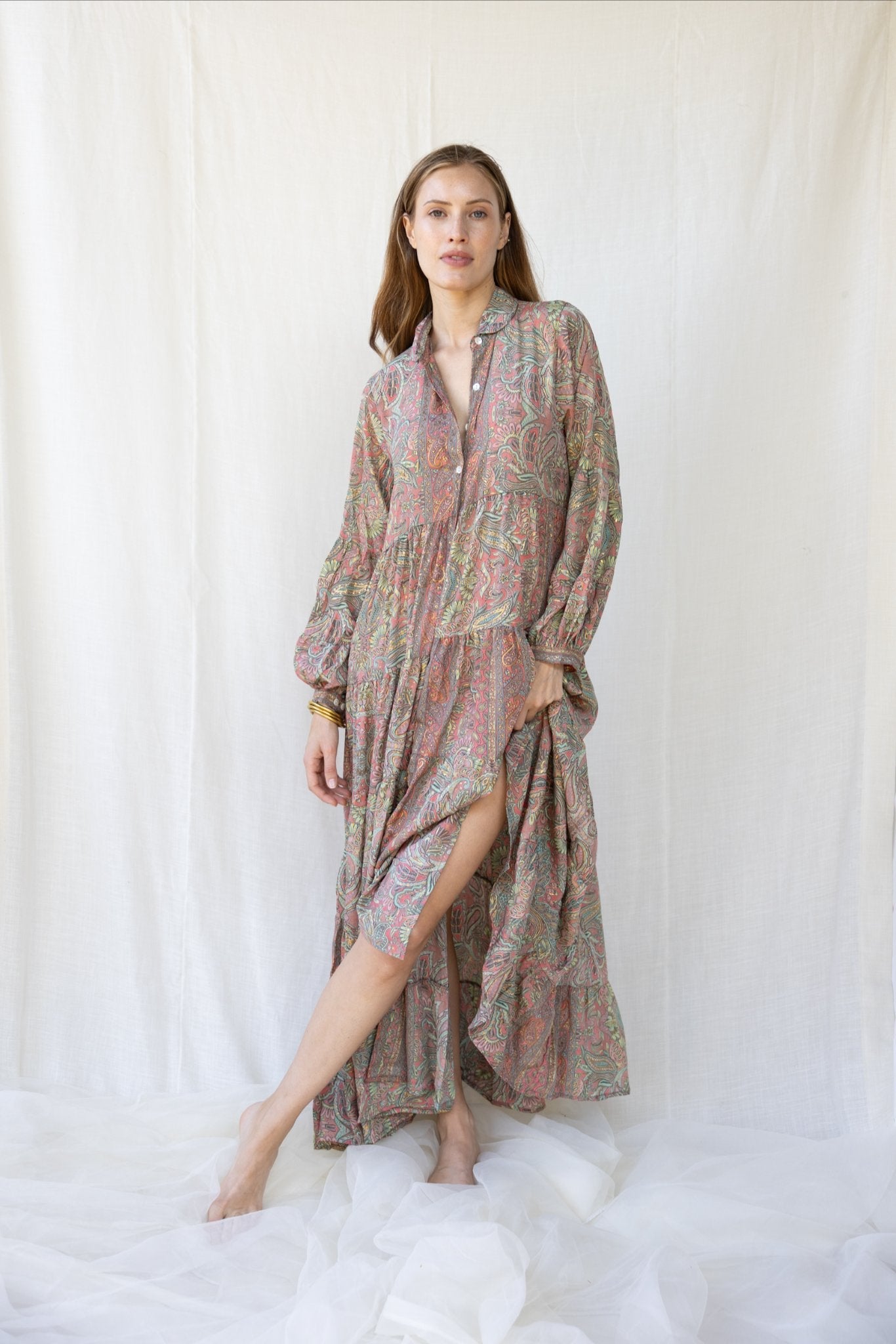 Silk St. Barth Long Dress n.18 - Bohemia Couture