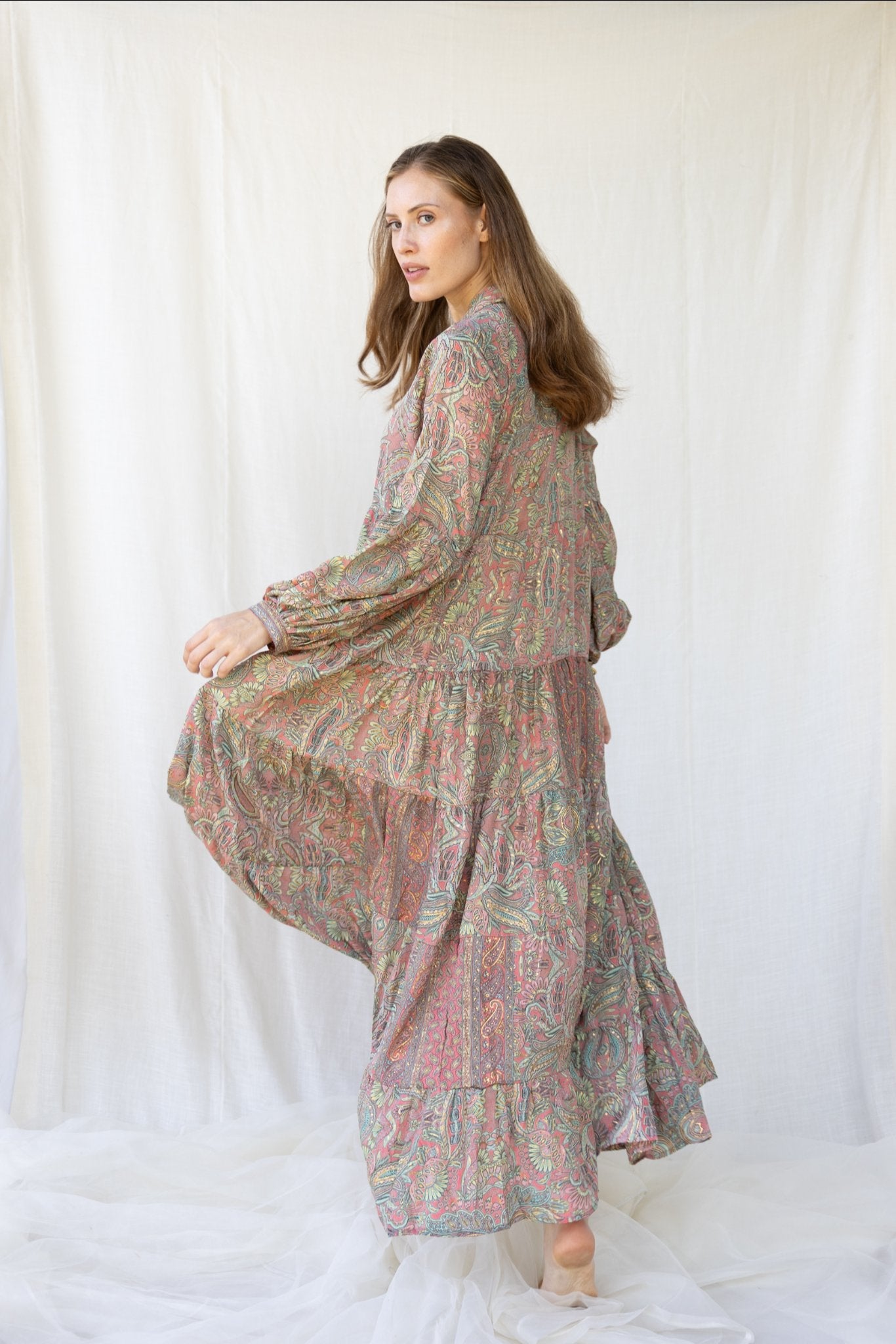 Silk St. Barth Long Dress n.18 - Bohemia Couture