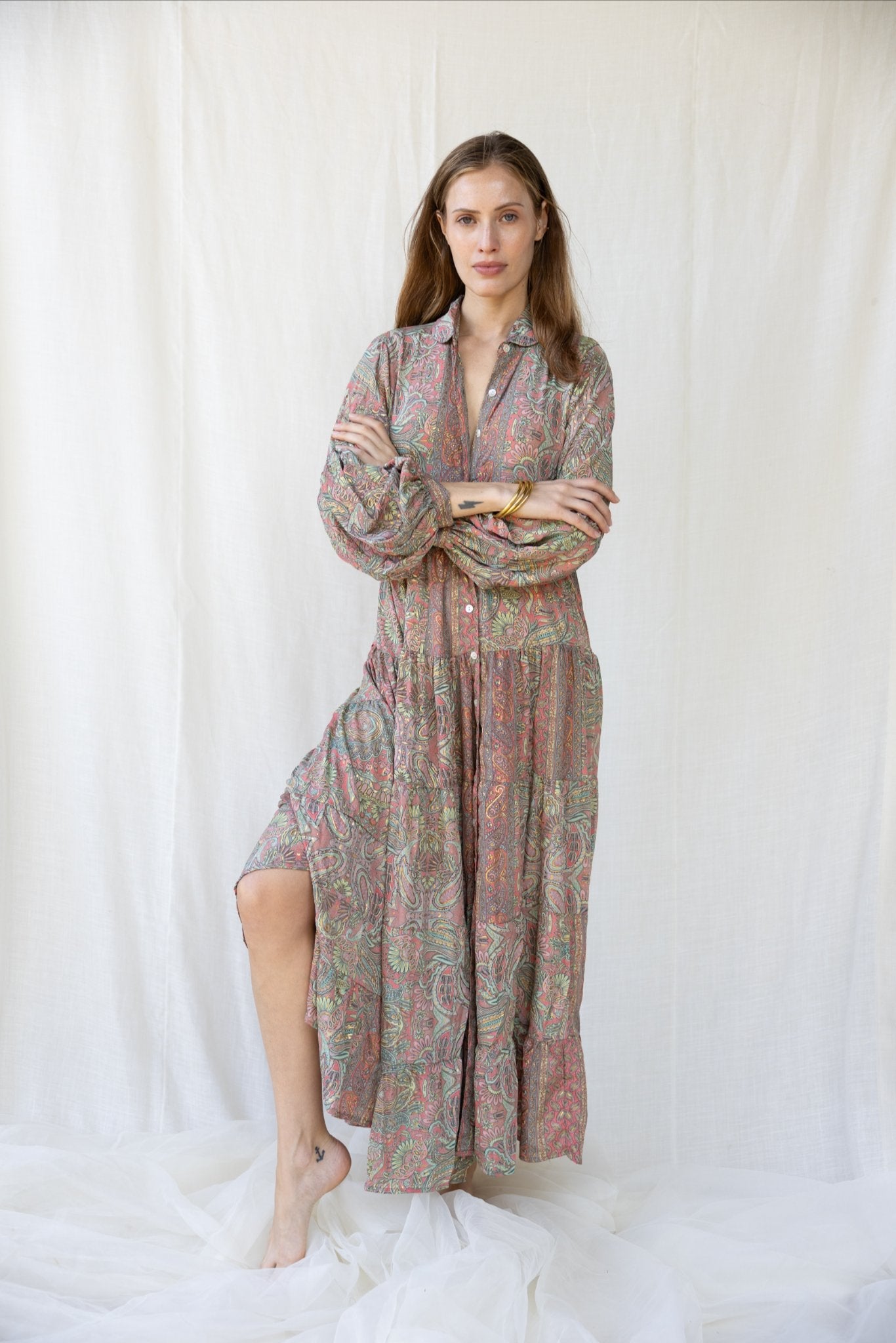 Silk St. Barth Long Dress n.18 - Bohemia Couture