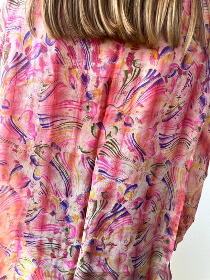 Silk Tie Dye Cardigan n.12 - Bohemia Couture