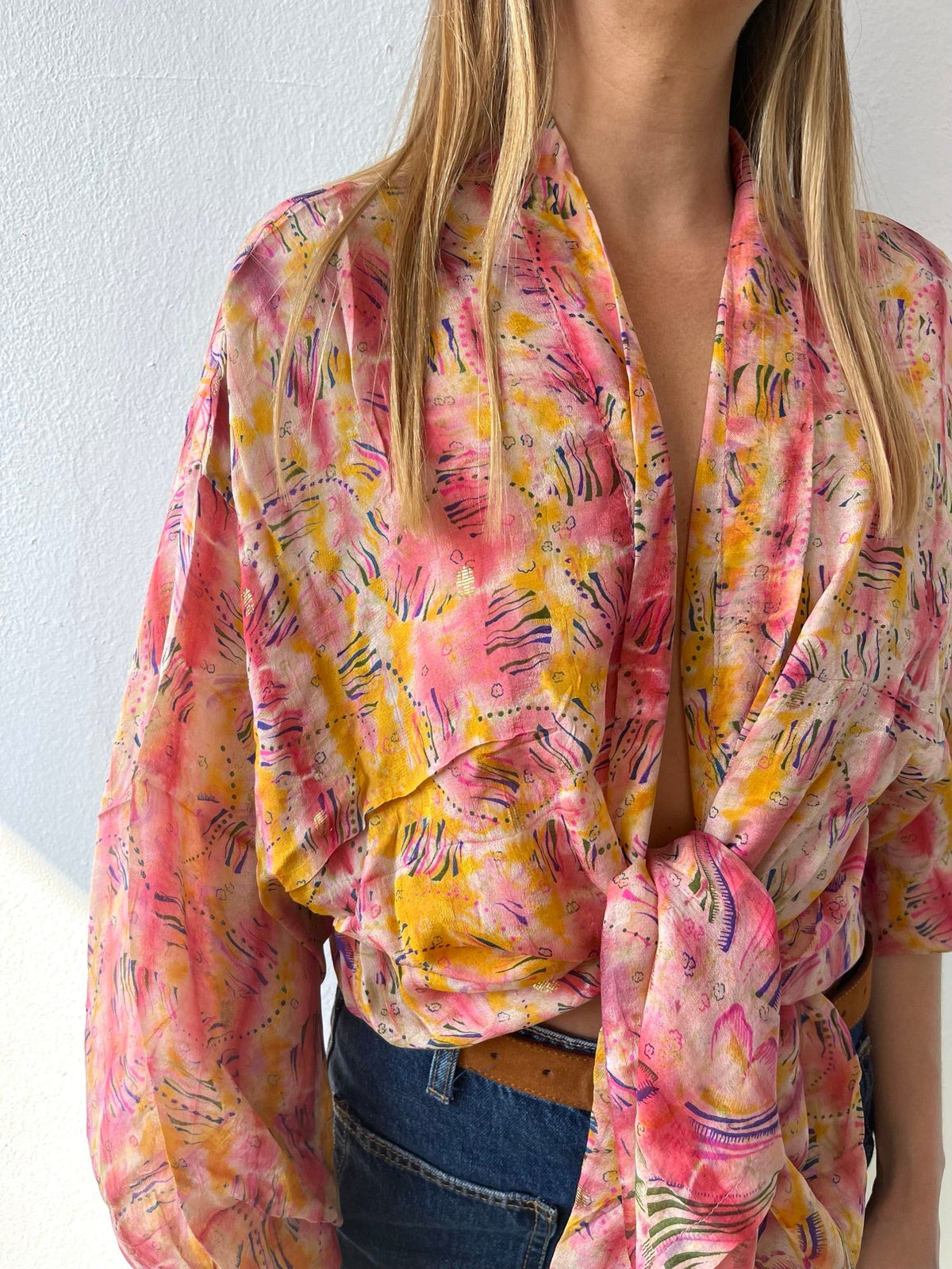 Silk Tie Dye Cardigan n.12 - Bohemia Couture