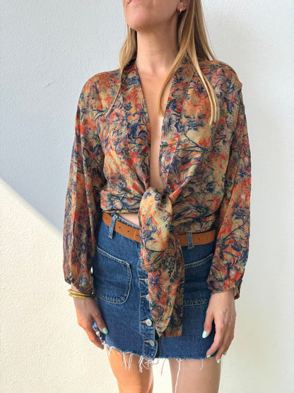 Silk Tie Dye Cardigan n.15 - Bohemia Couture